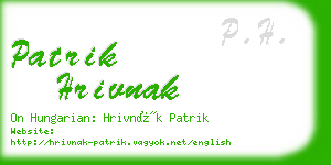 patrik hrivnak business card